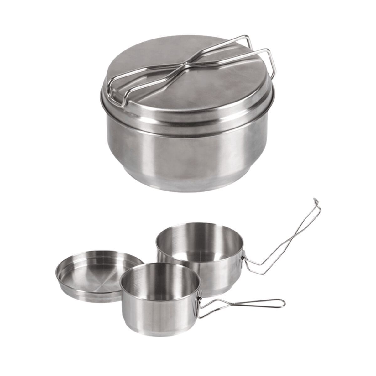 Mess kit rustfrit stål 2-delt - Mil-Tec