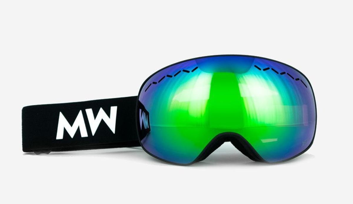 Messyweekend Float Xe2 Green Revo Skibrille + Ekstra Linse (Farve: Black/green, Størrelse: One)