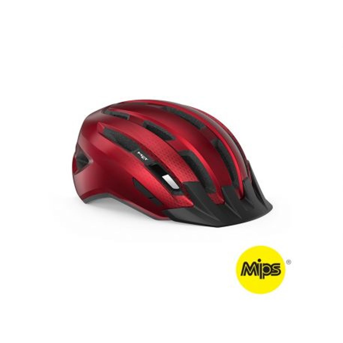 MET Cykelhjelm Downtown MIPS Red/Glossy