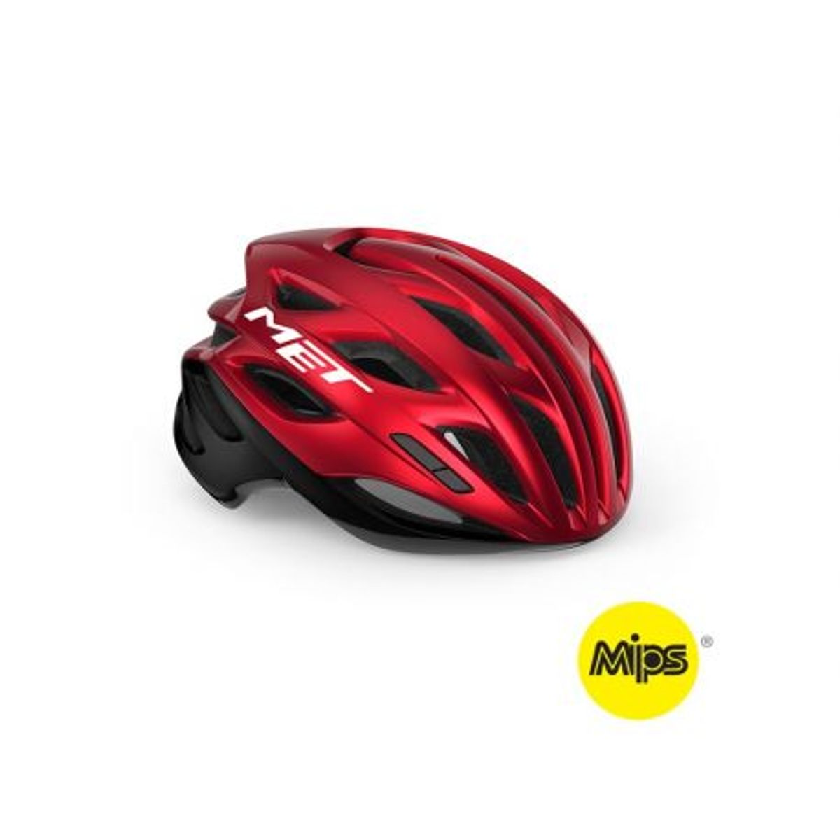 MET Cykelhjelm Estro MIPS Red Black Metallic/Glossy