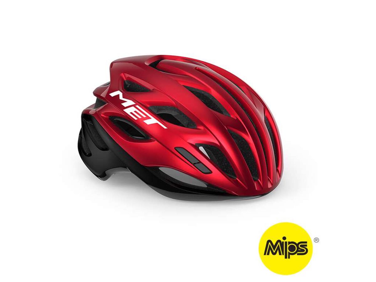 MET Estro Mips - Cykelhjelm - Rød/Sort - Str. 56-58 cm