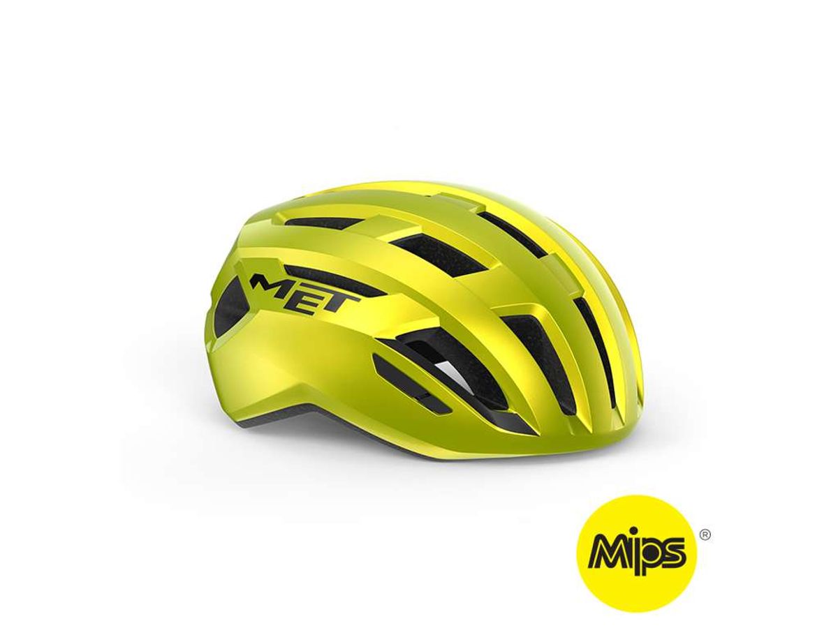 MET Vinci Mips - Cykelhjelm - Lime gul metallic/glossy - Str. 56-58 cm