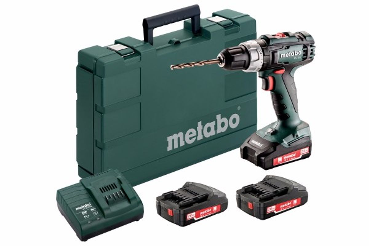 Metabo Akku Bore-/skruemaskine BS 18 L med 3 batterier