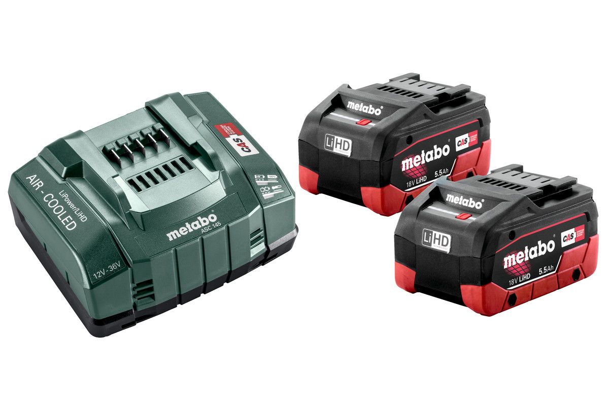 Metabo Basis Batterisæt 2x5,5 AH Lidh + ASC 145