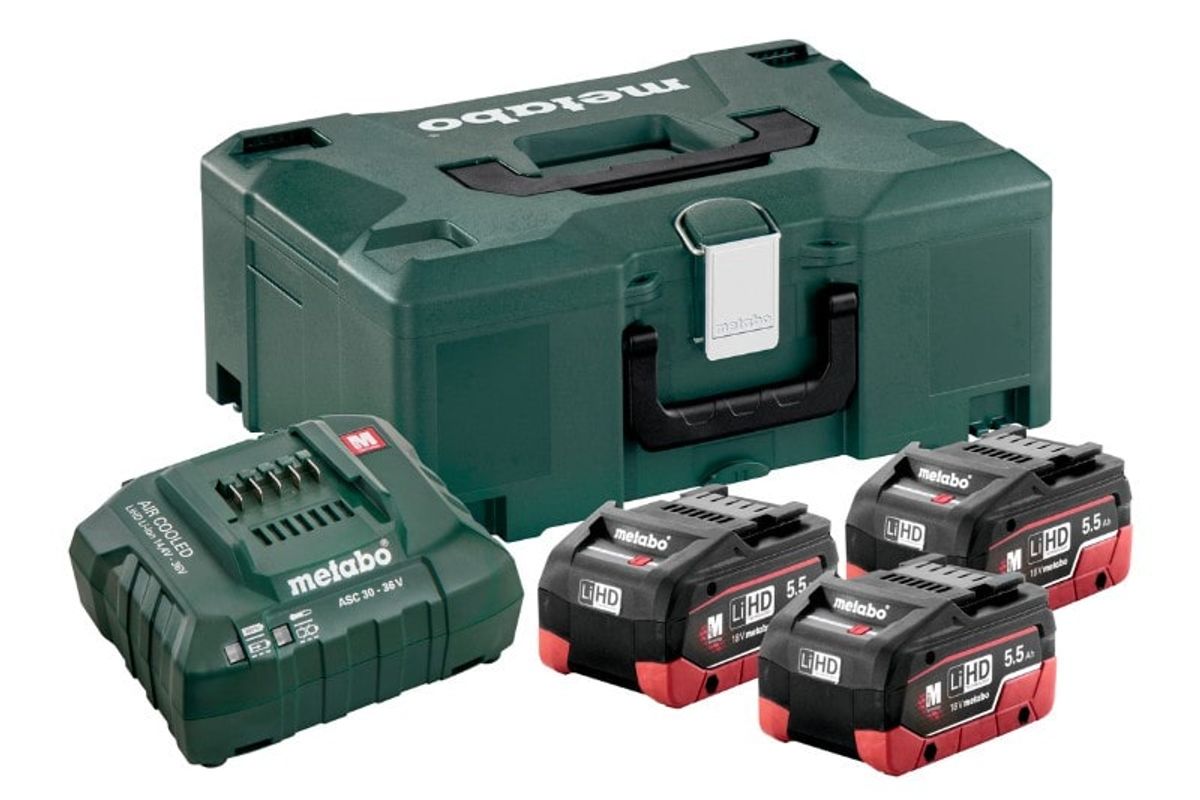 Metabo Basissæt 3 x LiHD 5,5 Ah + Metaloc