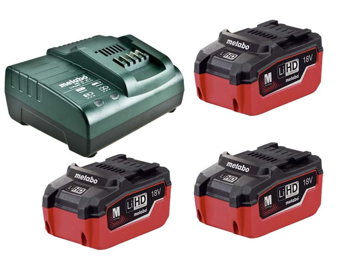 Metabo Batteri Basis-Sæt (5,5 Ah 18V LiHD) + Oplader (ASC 30-36)