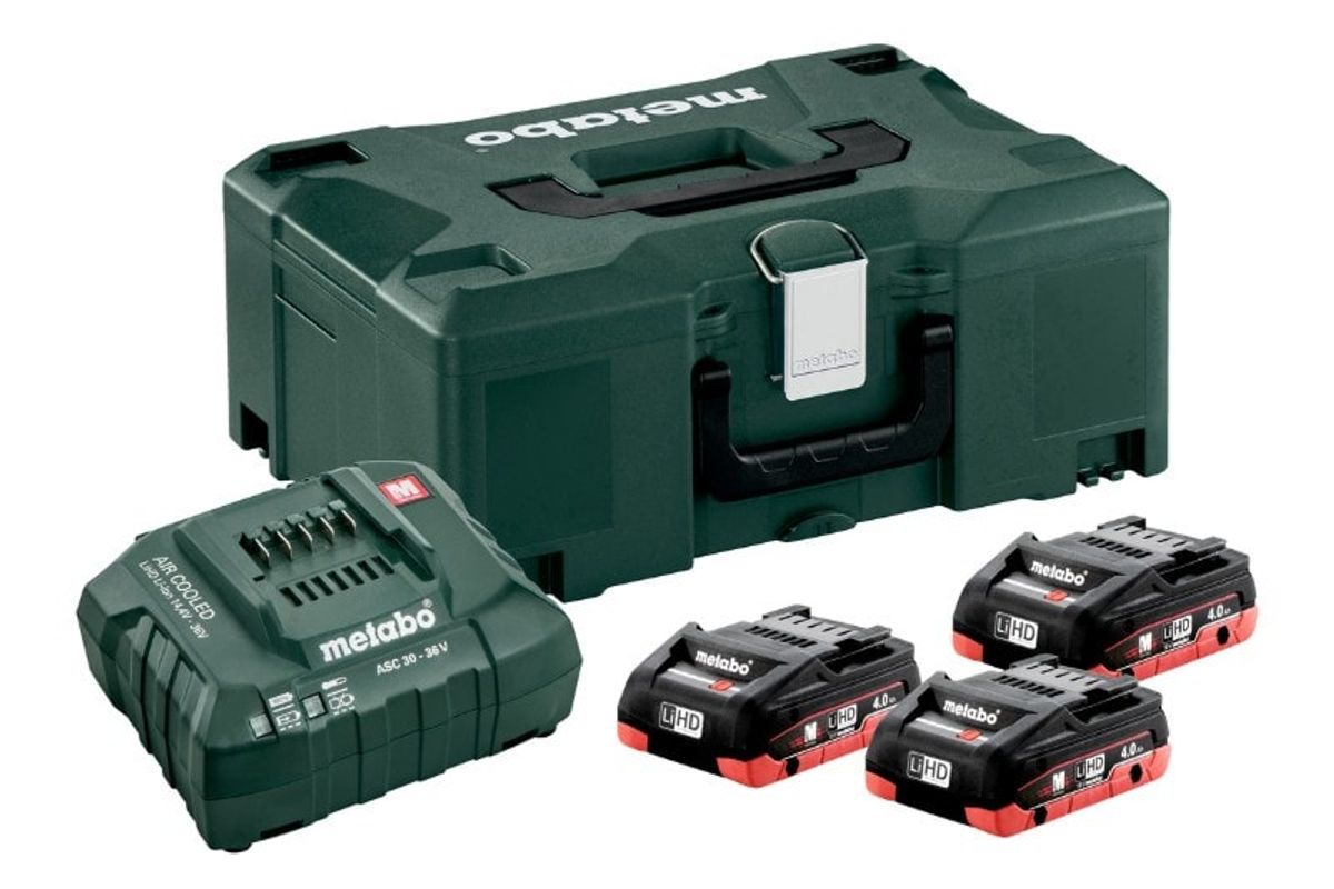 Metabo Batteri Basissæt 3 x LiHD 4,0 Ah + Metaloc