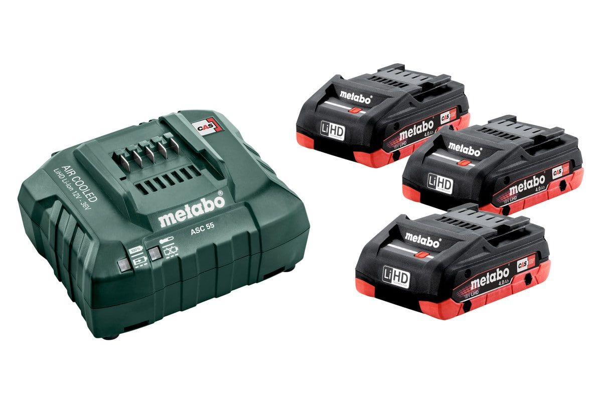 Metabo Batteri-Basissæt 3x LiHD 18V 4,0Ah