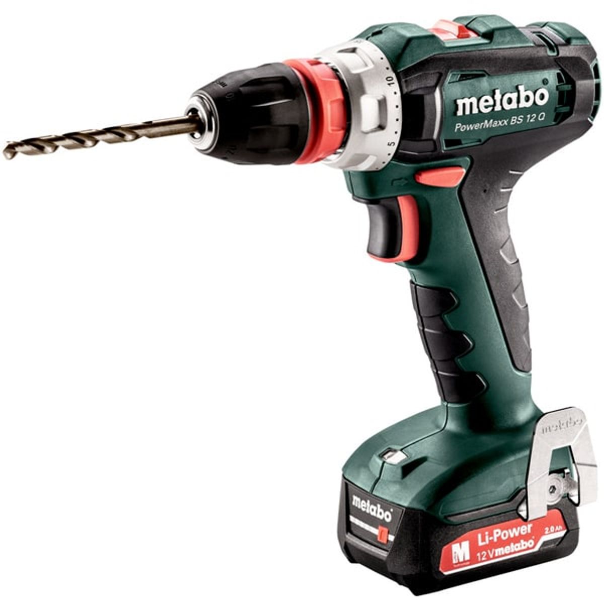 Metabo PowerMAXX BS 12 Q bore-/skruemaskine med 2 x 2,0 Ah batterier