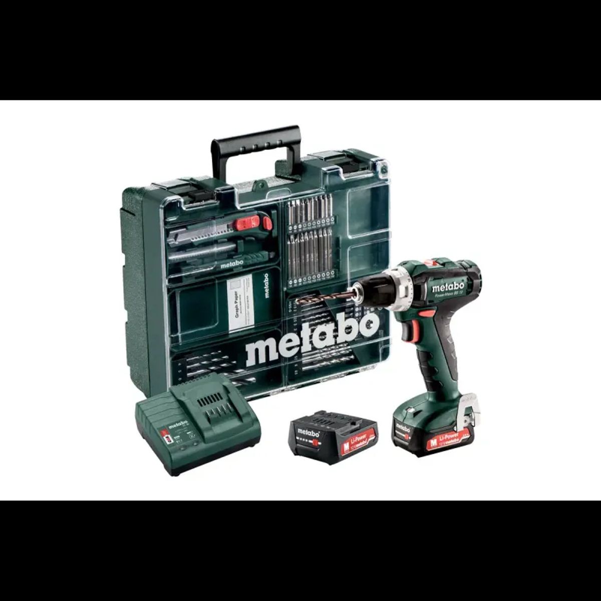 Metabo PowerMaxx BS 12 Set - 601036870 Akku-bore--skruemaskine