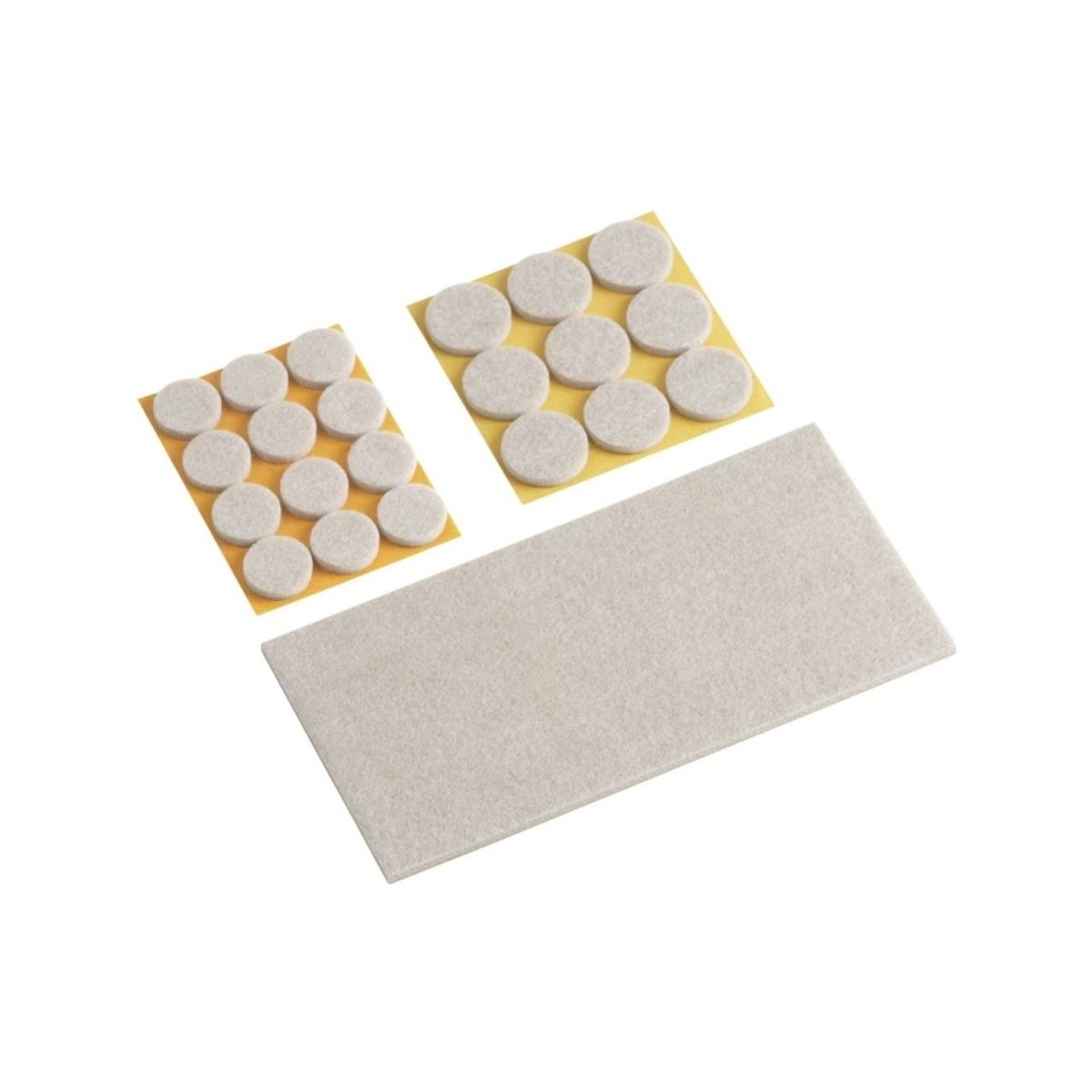 Metafranc Wu0644896 Filtpuder Selvklæbende, Rund, Kvadratisk Beige 1 Set