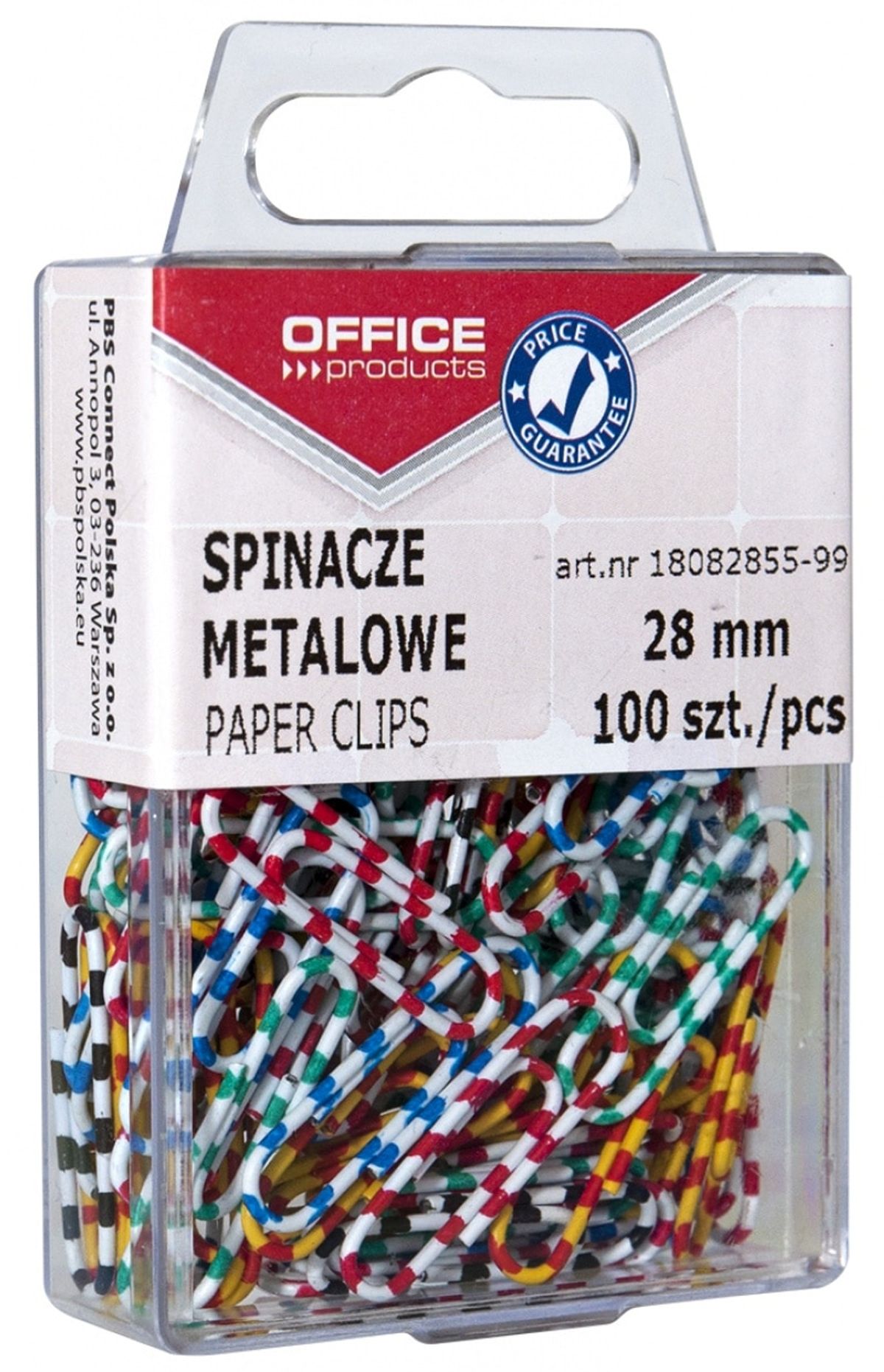 Metalclips Zebra 28 mm assorterede farver.