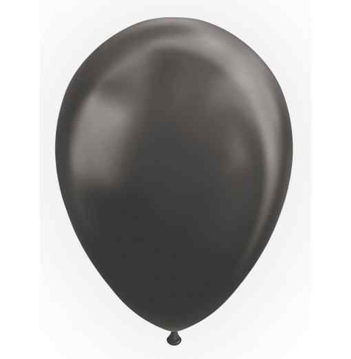 Metallic 12" / 30 cm - 25 stk. Sort - Ensfarvede latexballoner