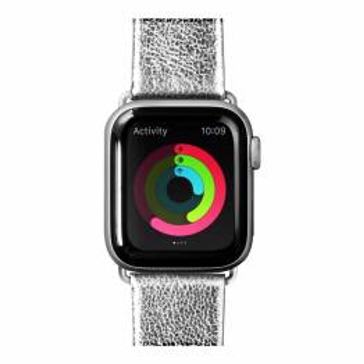 METALLIC LEATHER Apple Watch 38/40/41/42mm rem - Silver (38/40Mm)