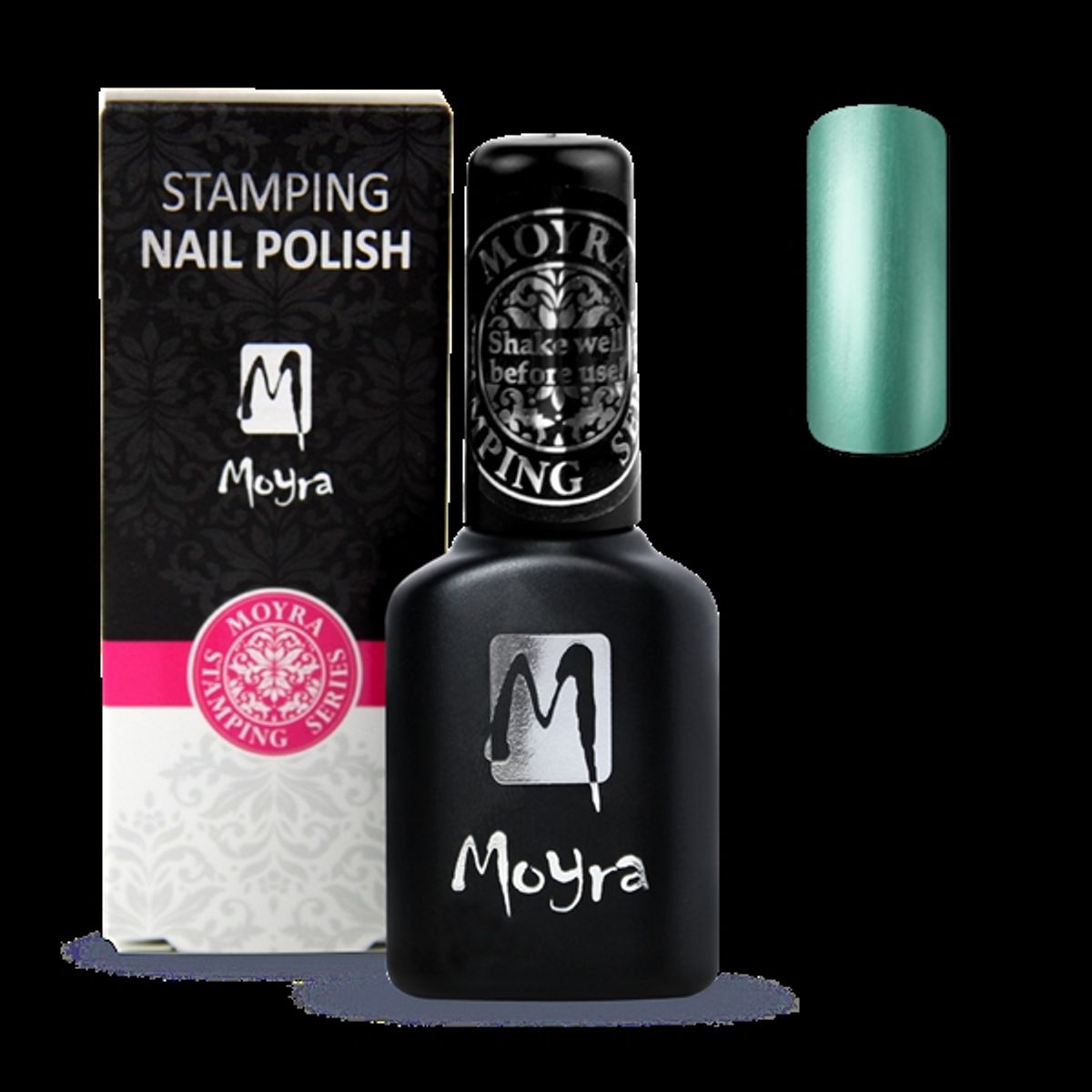 Metallisk Grøn Smart Polish, Langsom tørrende stamping neglelak, SPS17, Moyra