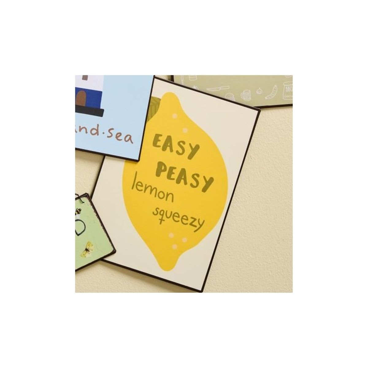 Metalskilt m/ citroner "Easy peasy" - Ib Laursen