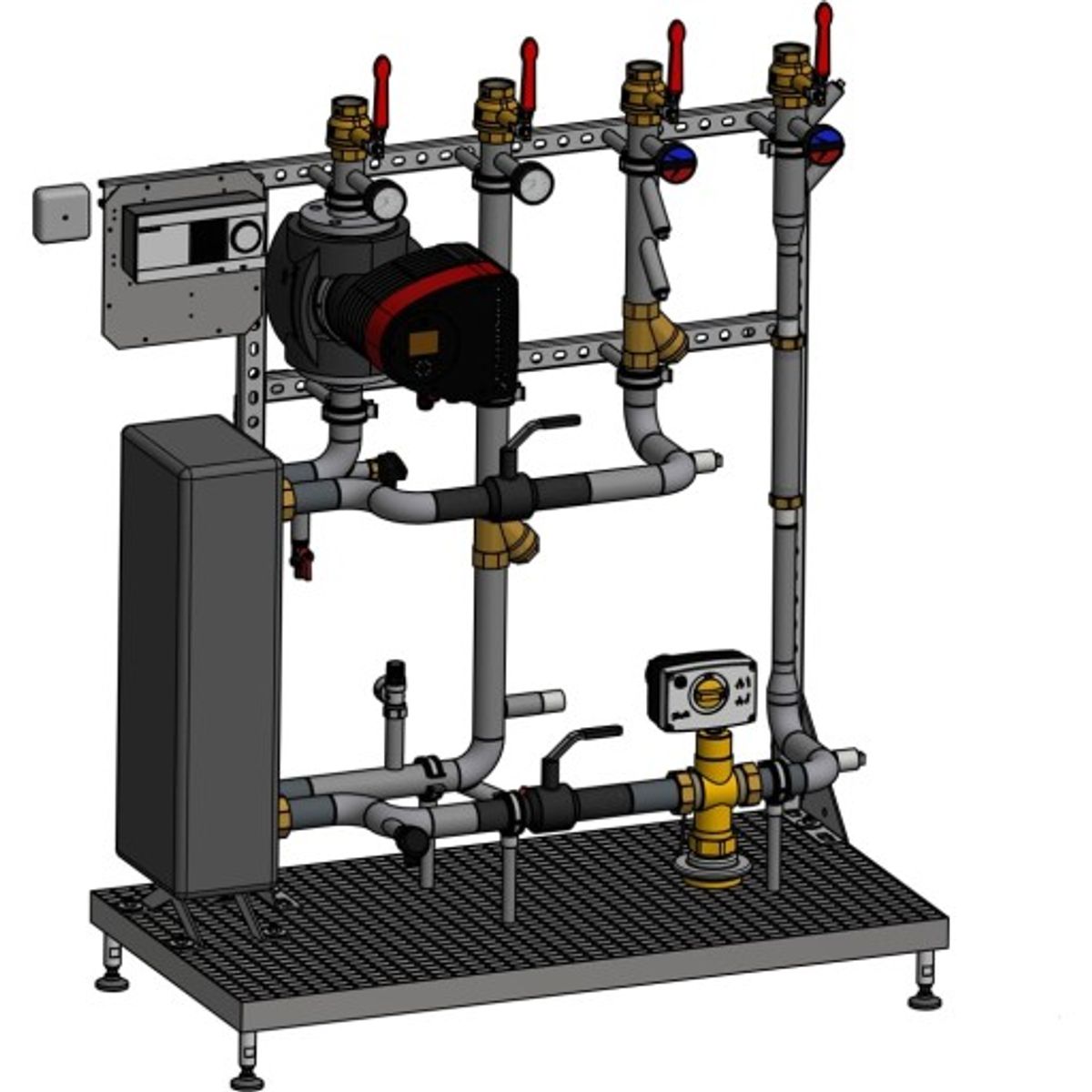 Metro Therm VXT type 2 fjernvarmeunit, med kabinet