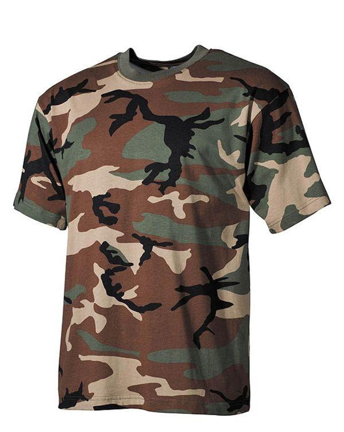 MFH Camouflage T-Shirt Børn Woodland