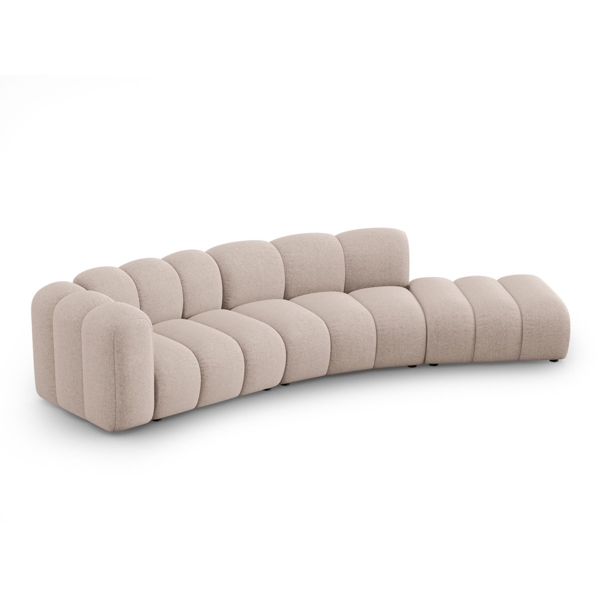 MICADONI Lupin Modul sofa, højre, 5 sæder - beige chenille