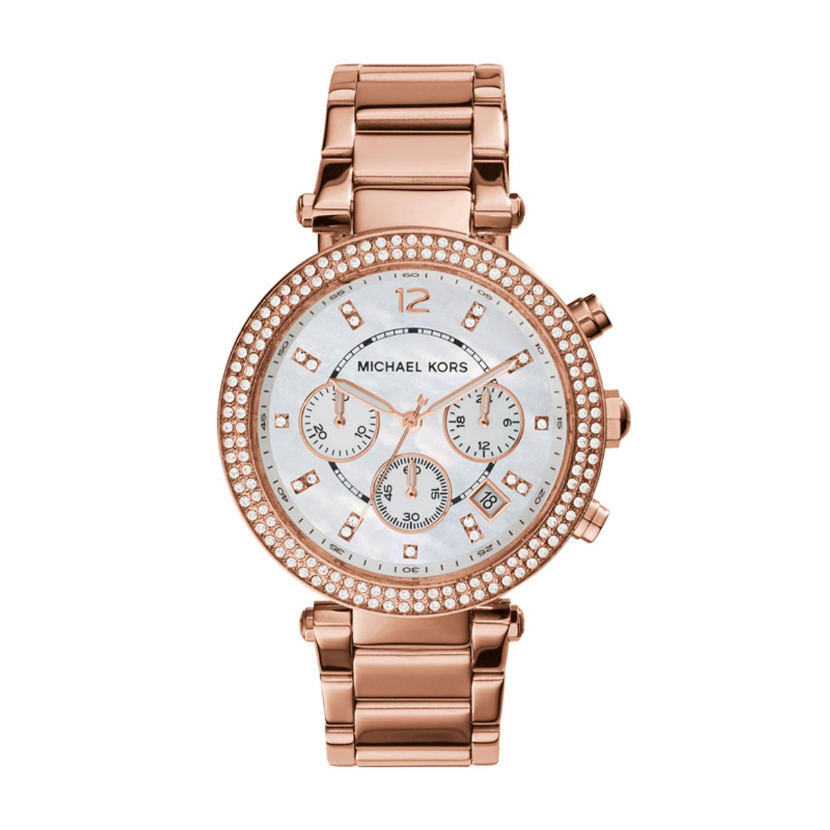 Michael Kors Parker dameur i rosaforgyldt med chronograph 39 mm