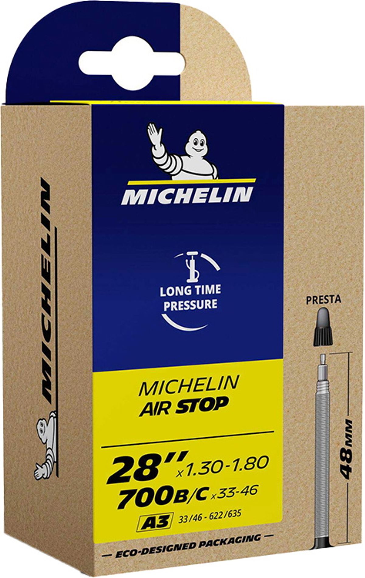 Michelin Airstop Tube 700x33-46c - Presta 48mm