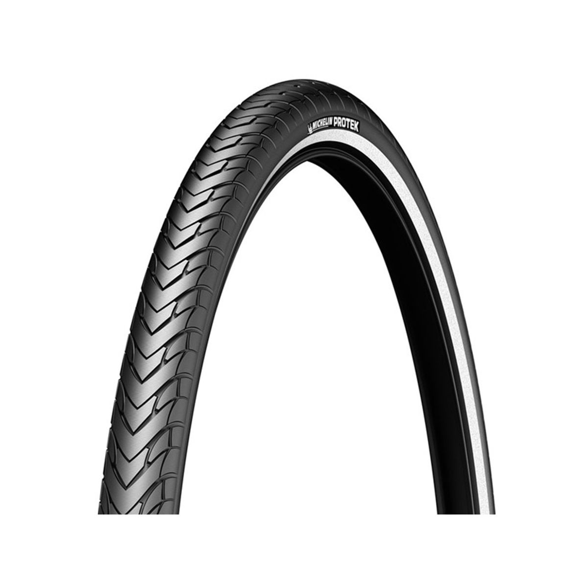 Michelin Protek - City tråddæk - 700x45c (47-622) - Sort med refleks