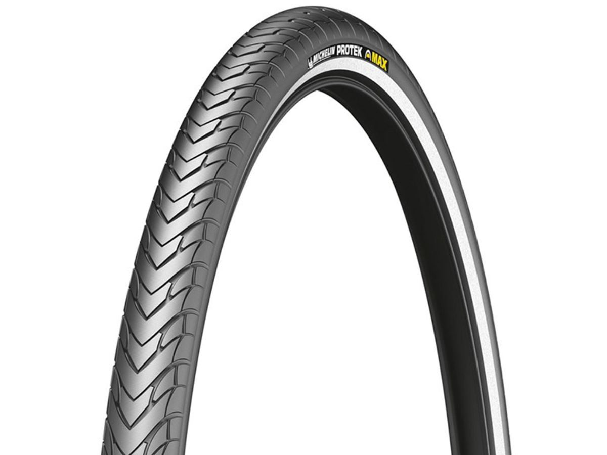 Michelin Protek Max - City tråddæk - 700x35c (37-622) - Sort med refleks