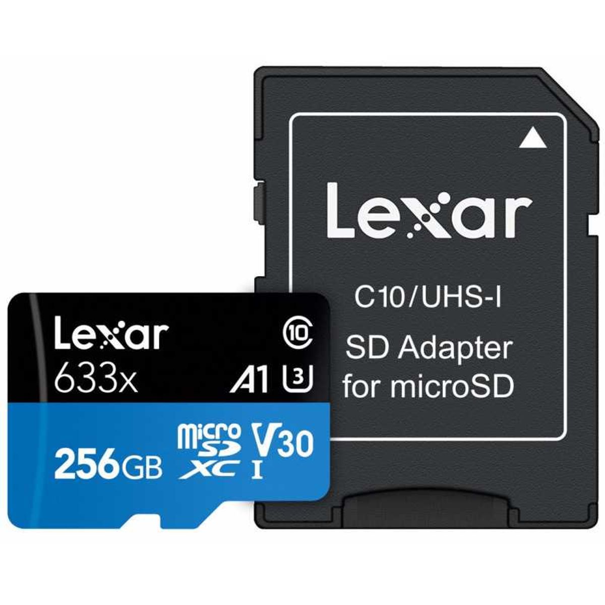 Micro SD kort 256GB Class 10 - Lexar 633X - 256GB - MicroSDHC/SDXC