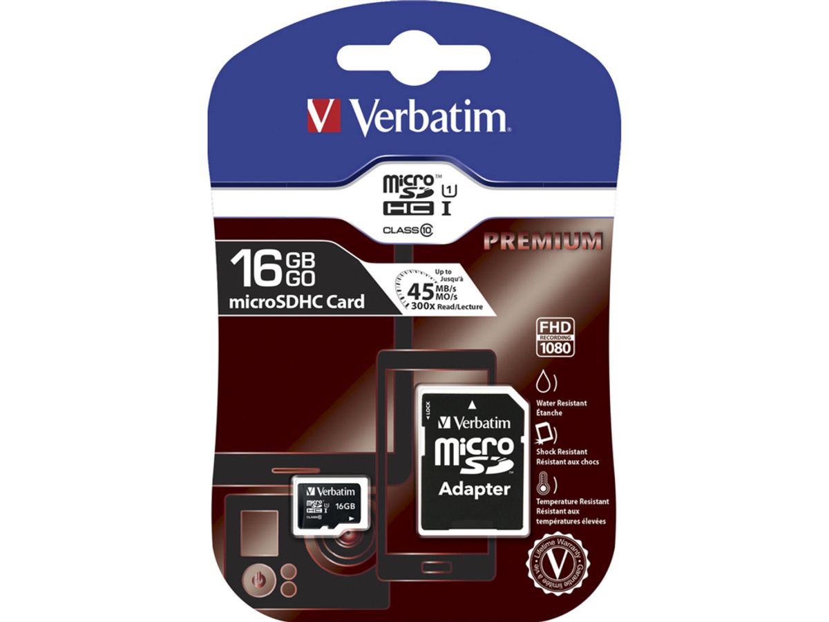 Micro SD Kort Verbatim 16 gb