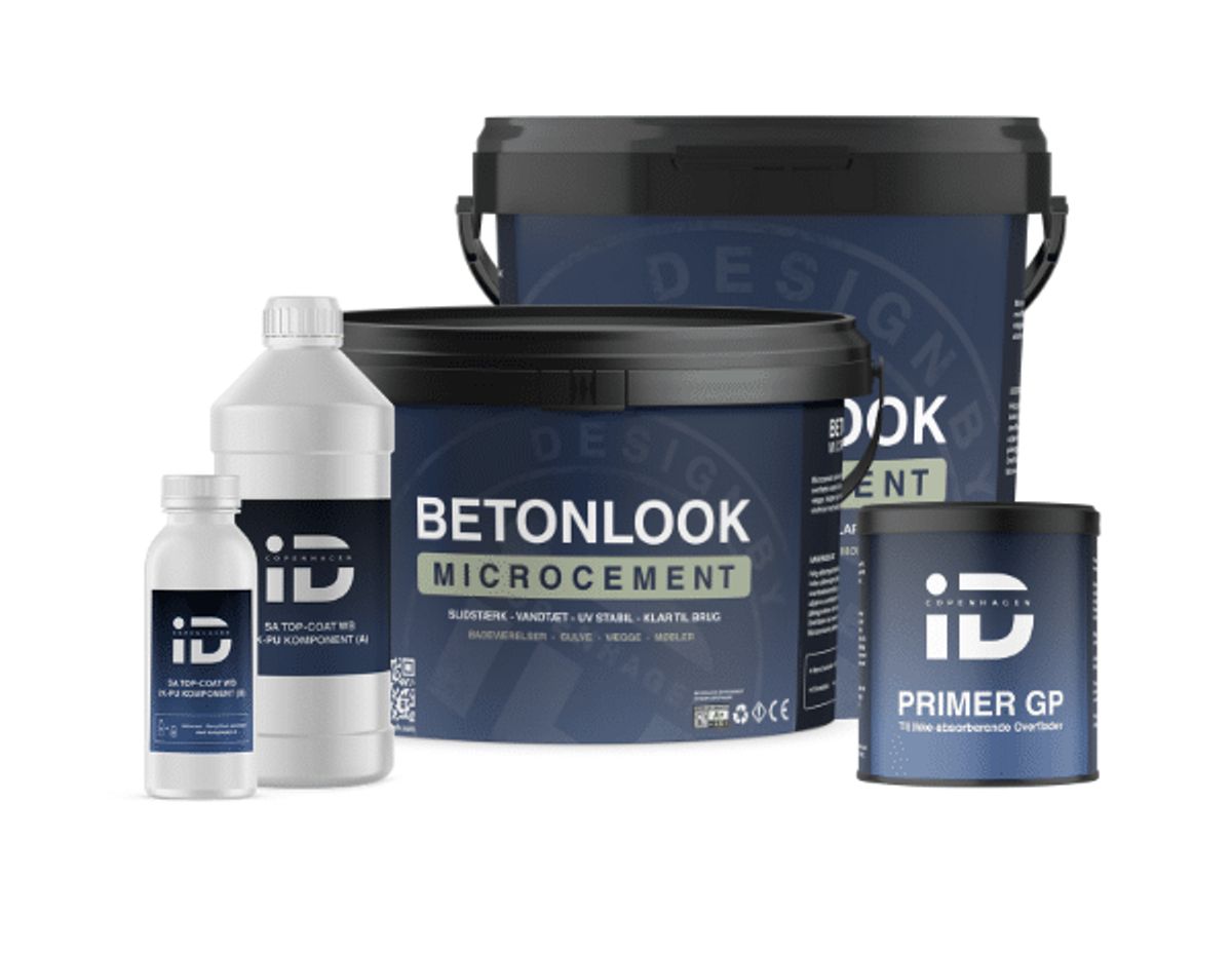 Microcement Kit / ikke-absorberende overflade 10 kvm Mat