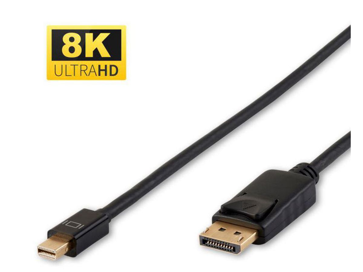 Microconnect 8K Mini Displayport 1.4 to Displayport Cable, 2m