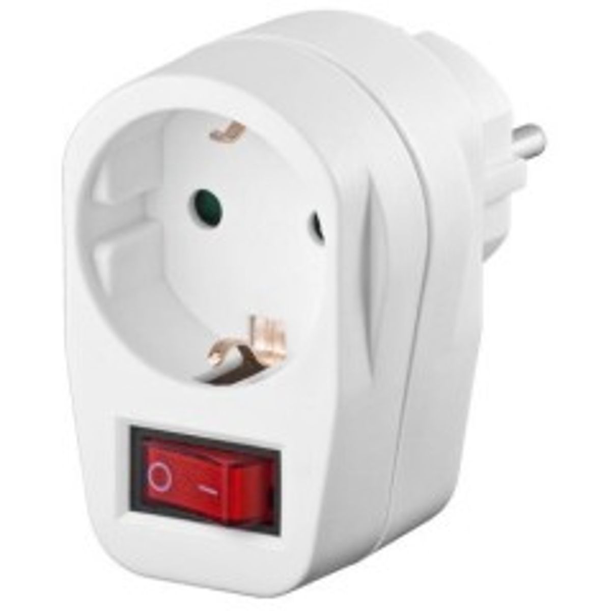 MicroConnect Safety socket adapter, white