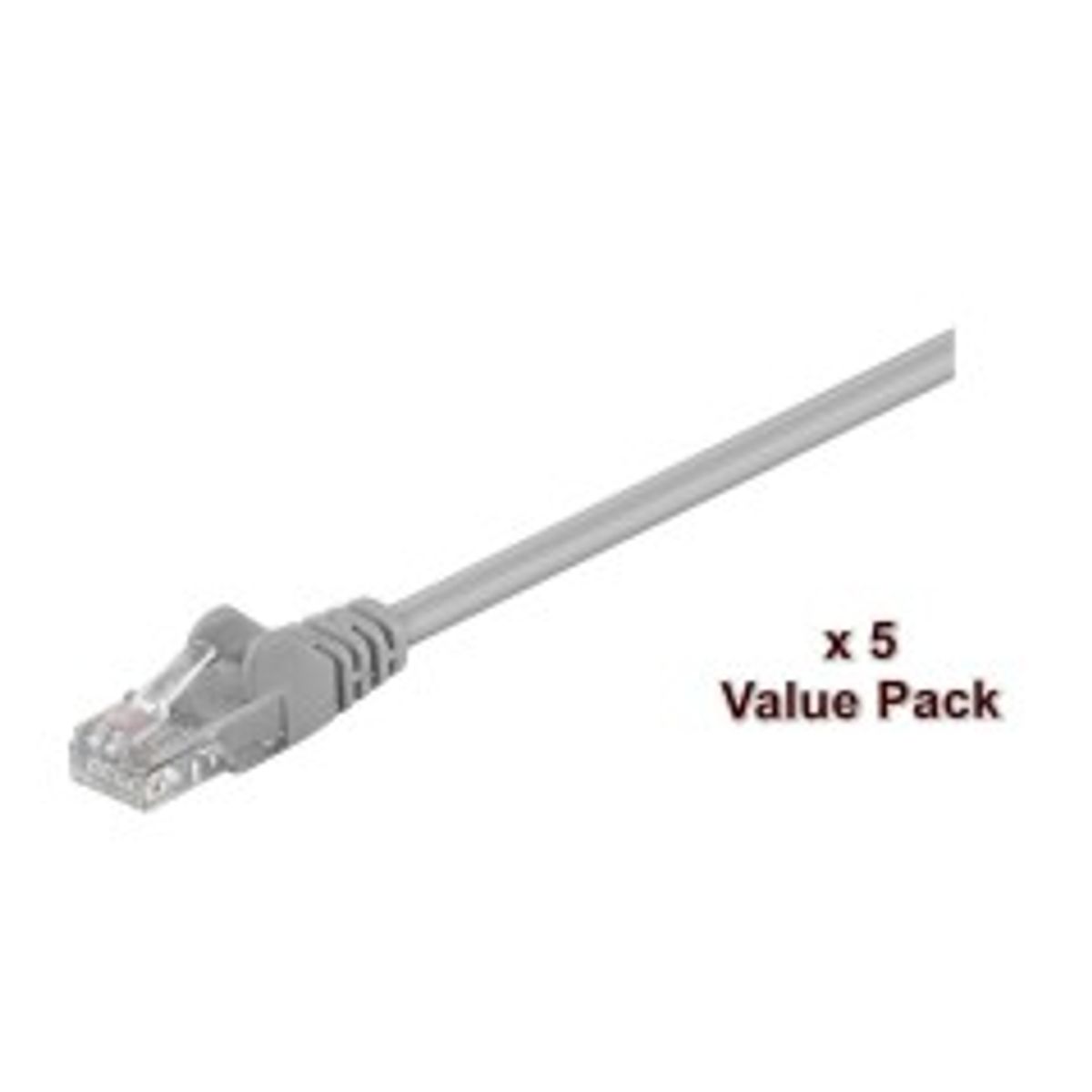 MicroConnect U/UTP CAT5e 15M Grey 5 Pack