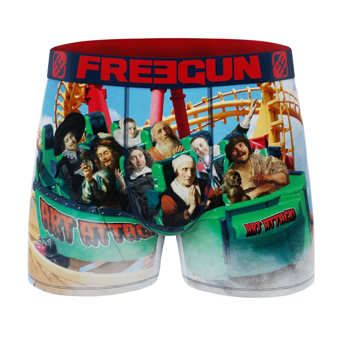 Microfiber Boxershorts - Deko Art Rollercoaster - Freegun