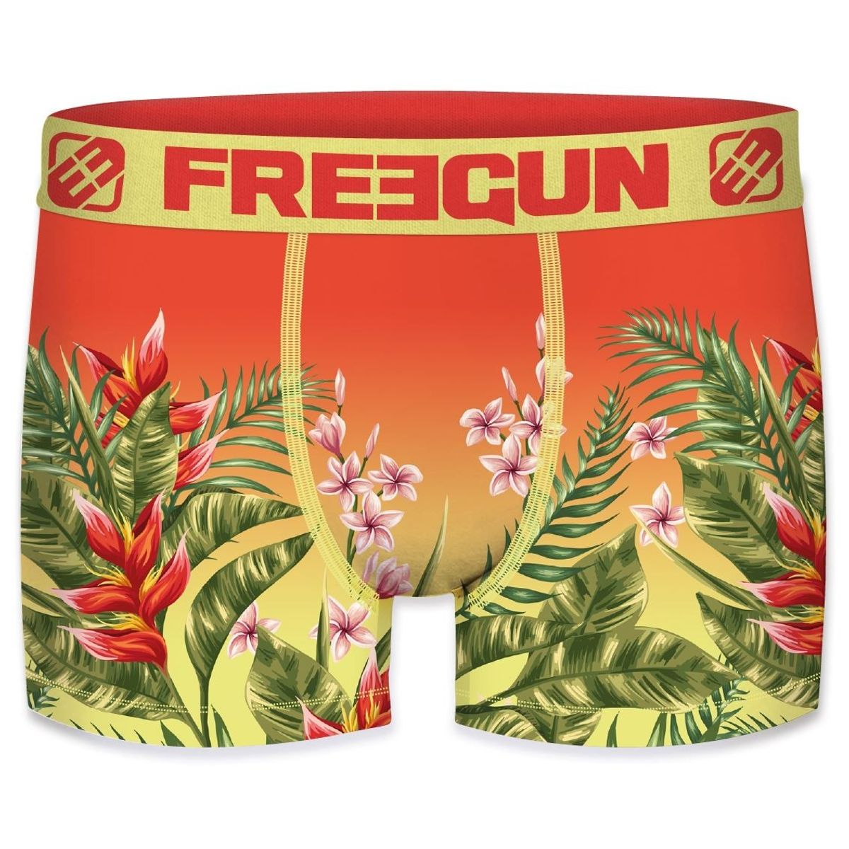 Microfiber Boxershorts - Røde Blomster - Freegun