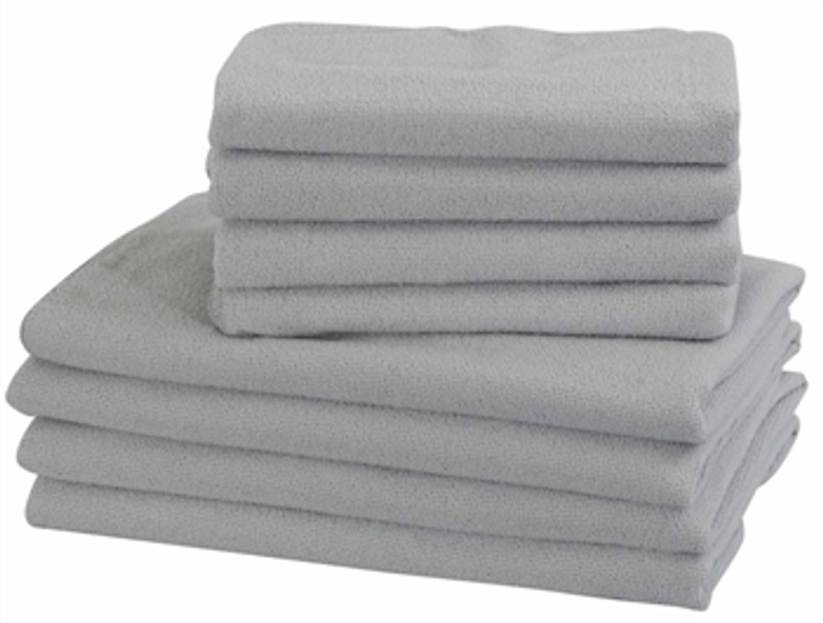 Microfiber håndklæder - 8 stk i pakke - Lysegrå - Letvægts håndklæder