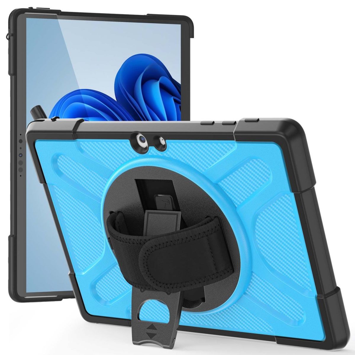 Microsoft Surface Go/Go 2/Go 3 - Heavy Duty Hybrid cover med Kickstand - Blå