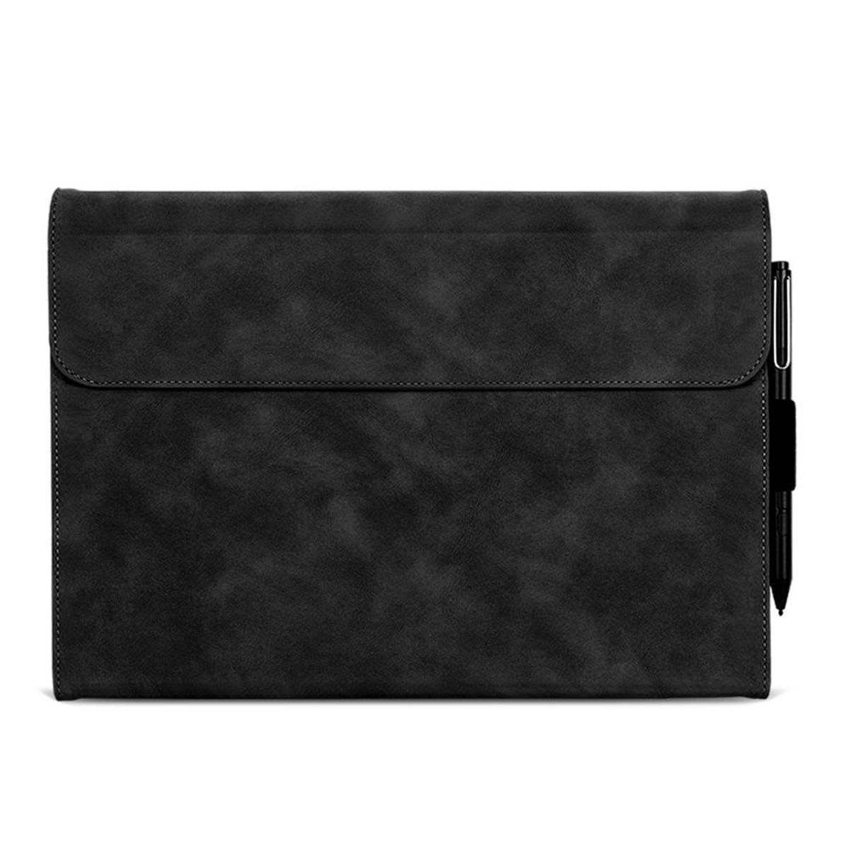 Microsoft Surface Pro 8 - Slim magnetisk læder cover - Sort