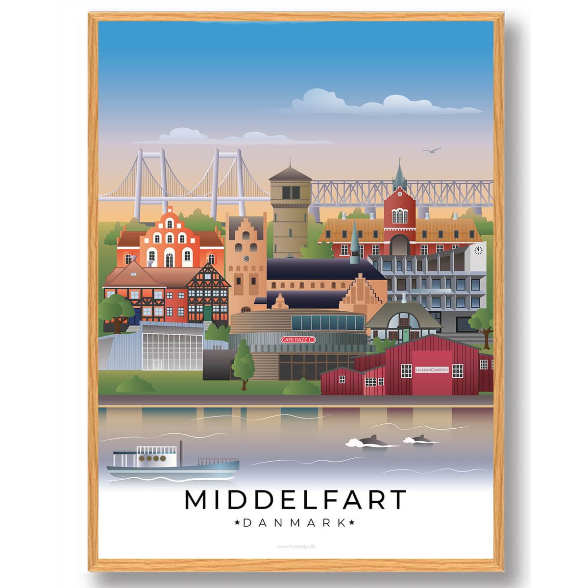 Middelfart plakat (RESTPARTI) (Størrelse: M - 30x40cm)