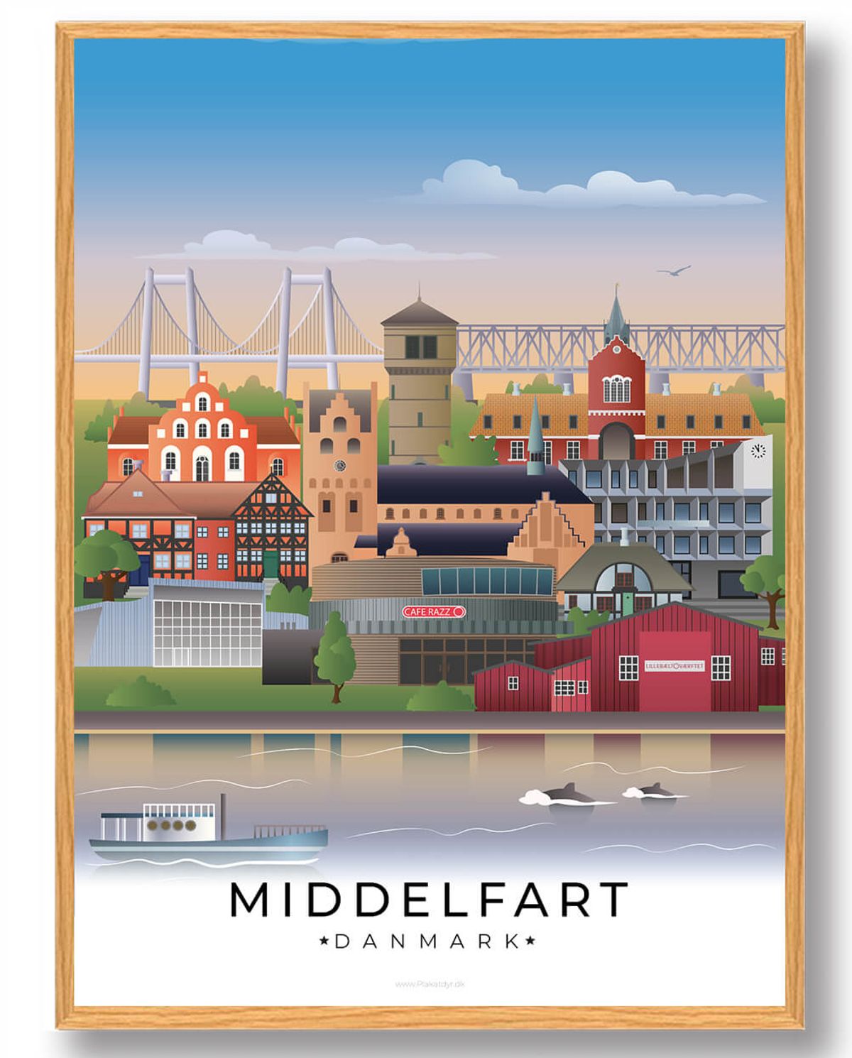 Middelfart plakat (RESTPARTI) (Størrelse: XL - 70x100cm)