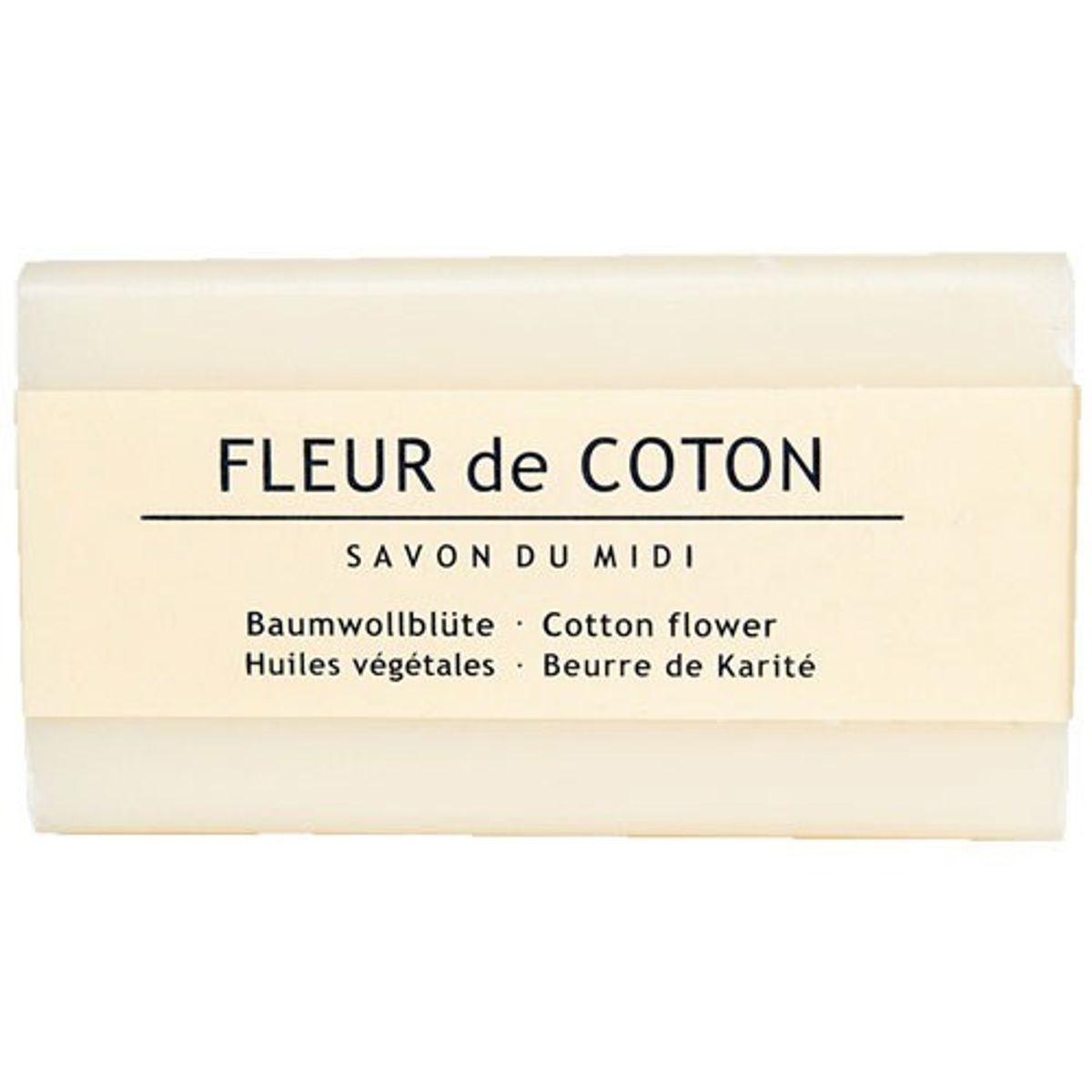 Midi sæbe bomuldsblomst med sheasmør Vegan Fleur de Coton - 100 gram - Midi