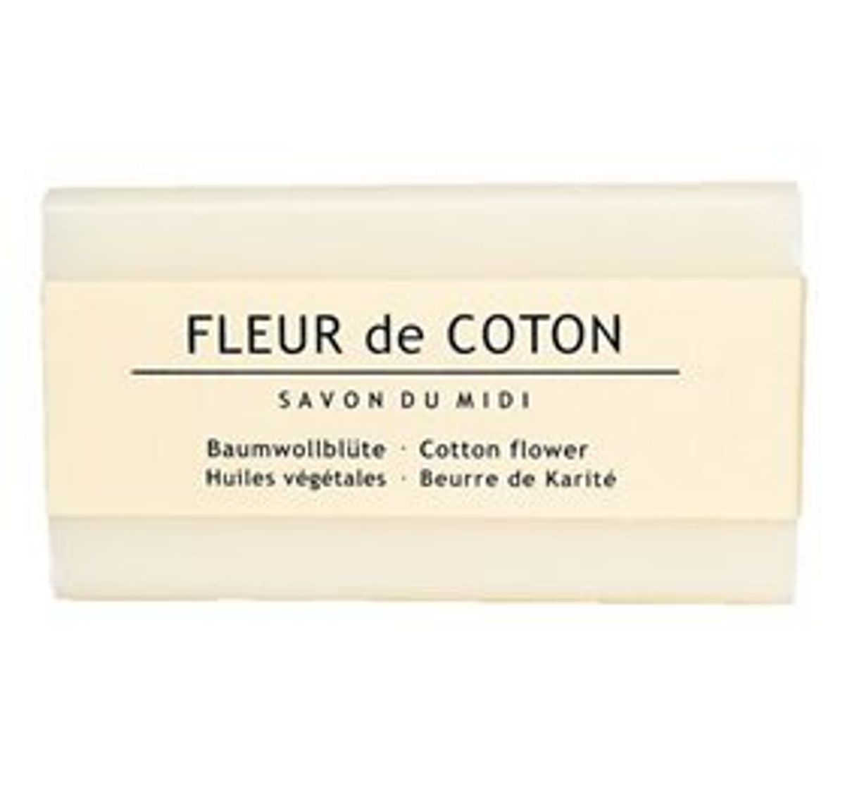 Midi sæbe bomuldsblomst med sheasmør Vegan Fleur de Coton, 100g.