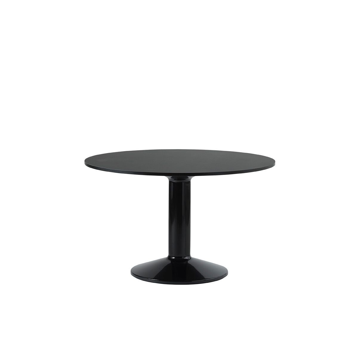 Midst Table Ø 120 cm, linoleum fra Muuto (Black linoleum / black)