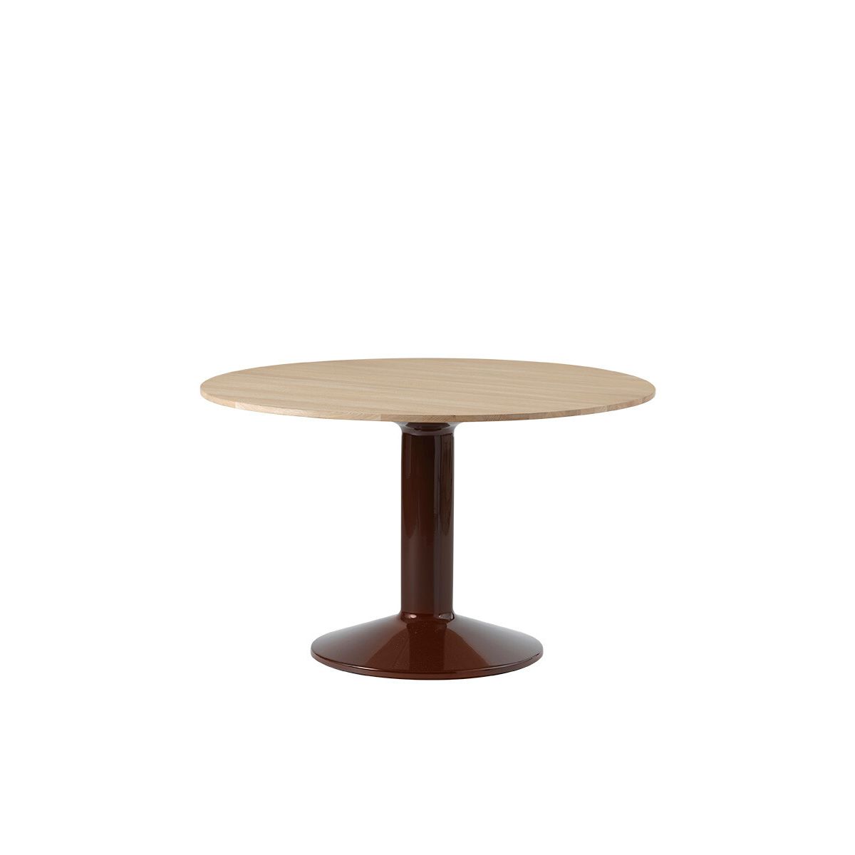 Midst Table Ø 120 cm, oiled oak fra Muuto (Oiled Oak / Dark red)