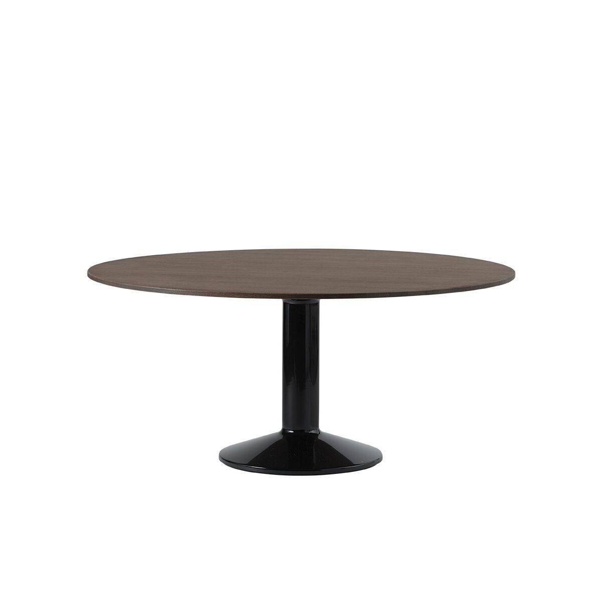 Midst Table Ø 160 cm, dark oiled oak fra Muuto (Dark Oiled Oak / Black)