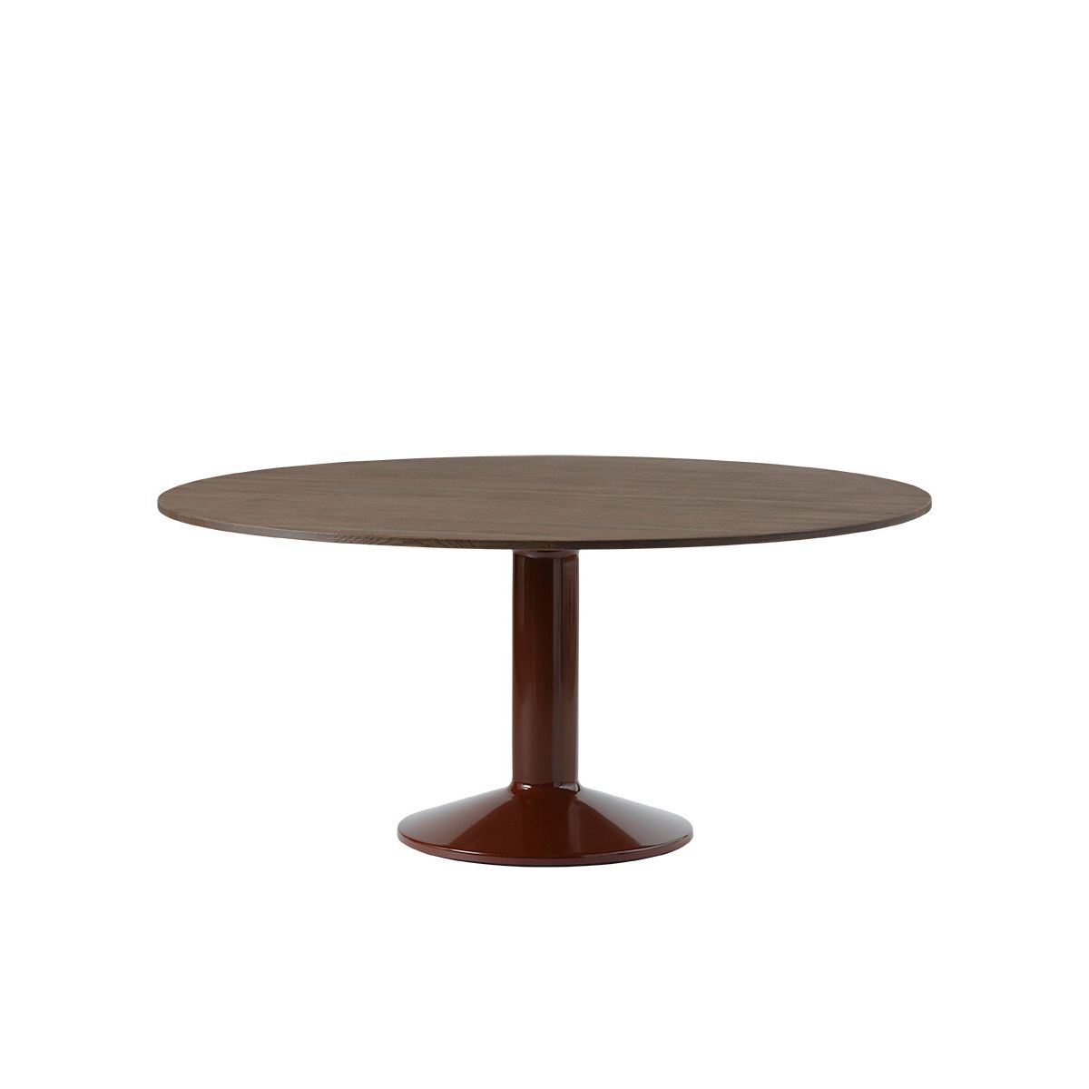 Midst Table Ø 160 cm, dark oiled oak fra Muuto (Dark Oiled Oak / Dark red)