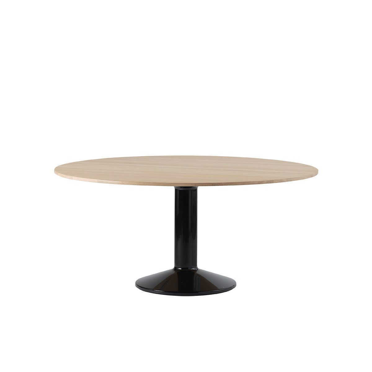 Midst Table Ø 160 cm, oiled oak fra Muuto (Oiled Oak / Black)