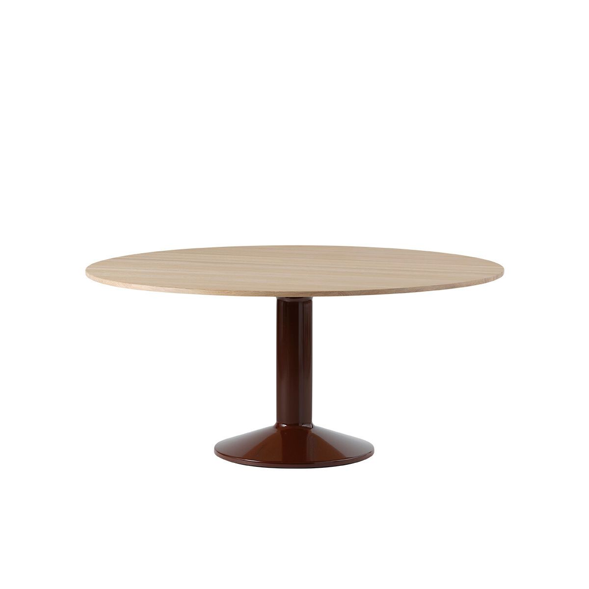 Midst Table Ø 160 cm, oiled oak fra Muuto (Oiled Oak / Dark red)