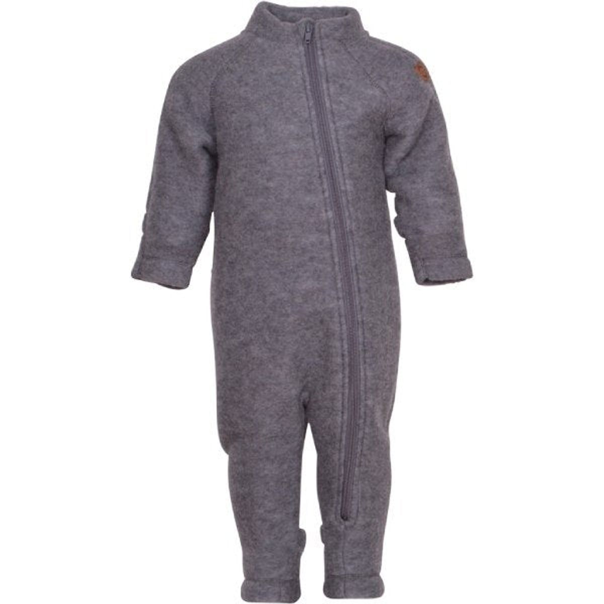 Mikk-Line - Køredragt Wool Baby Suit - Melange Grey - 68