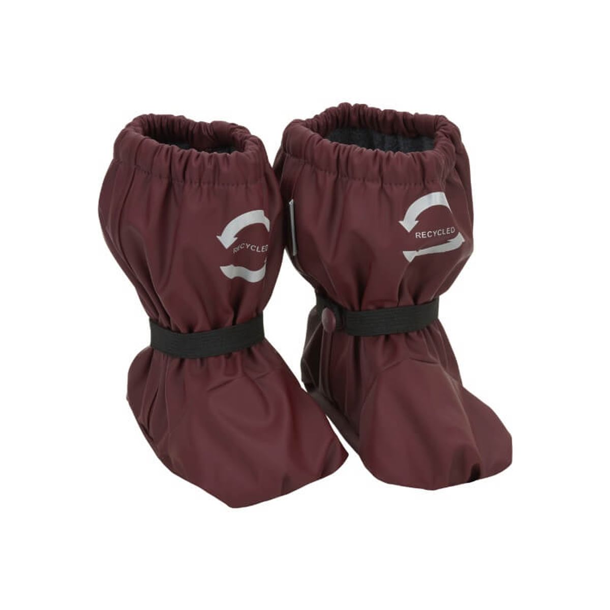 Mikk-Line - PU Rain Footies w. Fleece Recycled - Decadent Choclate - 80 / Decadent Chocolate